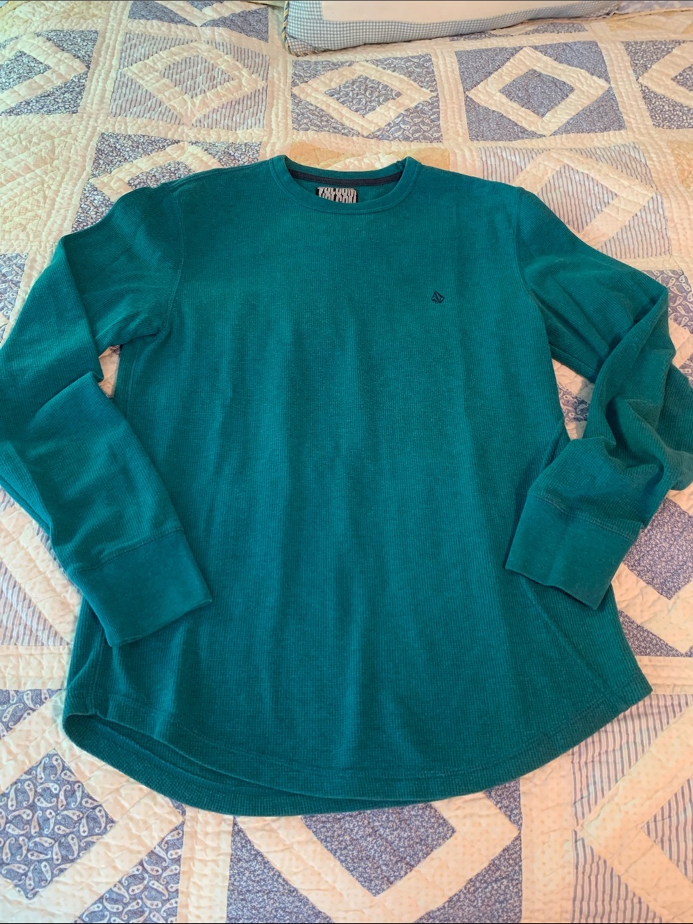 Volcom Teal Crewneck Long Sleeve Shirt